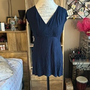 A Glow Navy Maternity Shirt - Small